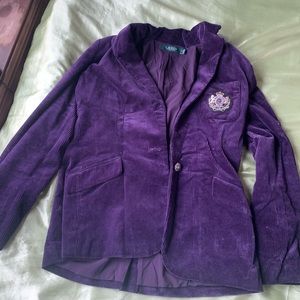 Ralph Lauren plum purple corduroy blazer
